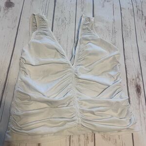 FP Movement by Free People White Ruched Tank Top
